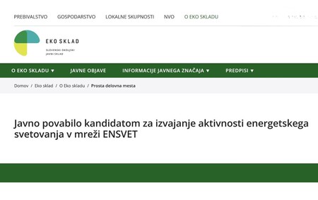 Eko sklad - javni razpis
